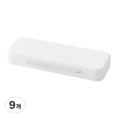 마켓감성 오리무늬 사각 이단 필통, 화이트, 9개