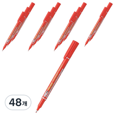 Pentel 飛龍文具 油性麥克筆 EF NF450-B, 48個, 紅色