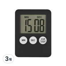 HAPTIME 數位計時器, 黑色, 3個