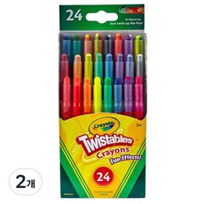 Crayola 繪兒樂 機能性扭轉螢光色鉛筆, 24色, 2個