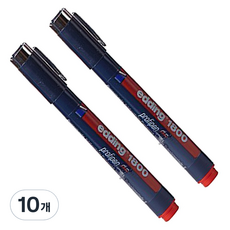 에딩 e 1800/0.7mm/프로피펜/제도용펜/2, 적색, 10개