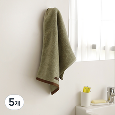 스틸히어 국내산 타올 200g 40수 면사, 그린, 5개