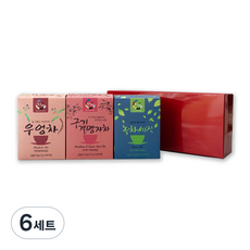 다예 맑은하루 차 3종 선물세트, 우엉차 + 녹차 + 구기결명자차, 6세트