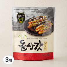 즐거운동행 여수 돌산갓김치, 1kg, 3개