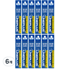 Lineplus 多功能筆 超低黏度油性原子筆芯 1.0mm 12入, 6個, 藍色