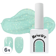 REVERY 凝膠指甲油 彩色凝膠, NG007 薄荷蘇打冰沙, 10ml, 6個