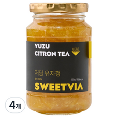 스윗비아 저당 유자청, 290g, 4개, 1개입