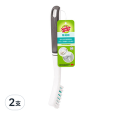 3M 百利隙縫刷-浴室磁磚隙縫清潔刷/排水口清潔刷/抗菌刷毛, 2支, 511P