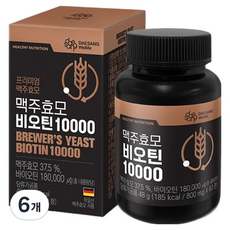 대상웰라이프 맥주효모 비오틴 10000 48g, 6개, 60정