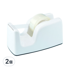 ABEL 力大牌 勻硯 輕快切專利膠台 03946 白色 - 輕巧便利 單手操作 辦公必備, 2個