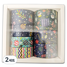 코쿠리 다꾸 스티커 크리스마스 DIY 꾸미기 금박버전 5W0805 6종 세트, 디자인 4, 2세트