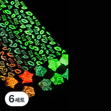 앞날창창 칼라 별접기 색종이 야광 입술 210p 세트, 6세트, 9색