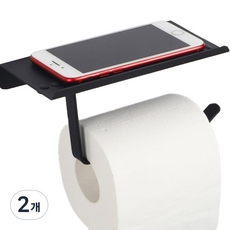 12圓形衛生紙架, 2個, 黑色