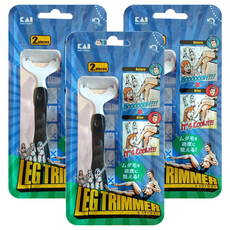 KAI 貝印 男用腿毛修剪器, 2入, 3個