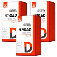 메가도스 D 비타민D3 4000IU, 90정, 3개