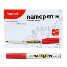 monAmi 粗字用油性筆 M, 紅色, 12個