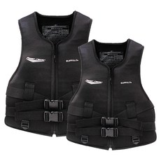 버팔로구명조끼 부력보조복 구명조끼 2종 세트, 블랙