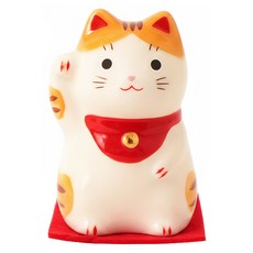 藥師窯 福來招財貓 日本陶瓷招財貓, 橘白虎斑