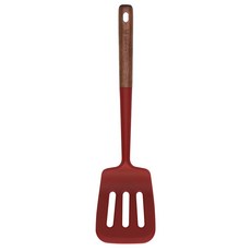 뉴비아 실리콘 조리도구 우드핸들 뒤집개05, 레드, 1개