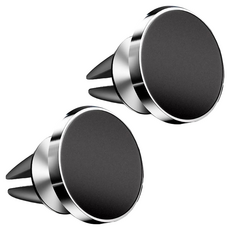 藍色貿易 磁吸式出風口型 108-B磁鐵 手機支架, 銀色, 2個