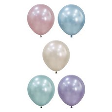 Sempertex 45cm 絲綢氣球 5款 x 2入組, 奶油珍珠色, 櫻花粉, 極地藍, 清涼薄荷, 淺紫水晶, 1套