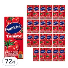 썬키스트 토마토 주스, 200ml, 72개