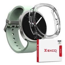 EXCCI 不變色纖薄硬殼智慧手錶保護殼, 1個, 透明