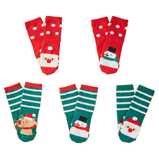 BASE ALPHA ESSENTIALS 兒童聖誕襪 5件組