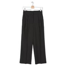 빼빼 여성용 하이웨스트 스판 와이드 슬랙스