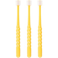 Yecomam 360度嬰兒用牙刷 第1階段, 黃色, 3入, 1個