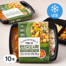 하림e닭 탄단지 도시락 간장계란밥과 카레닭가슴살 (냉동), 230g, 10개