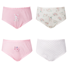 BASE ALPHA ESSENTIALS 女童款棉質三角內褲4件組