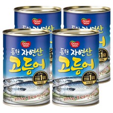 동원 고등어 원터치 통조림, 300g, 4개
