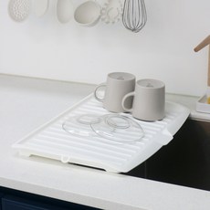 엠에스리빙 식기건조트레이, 1단, 화이트, 1개