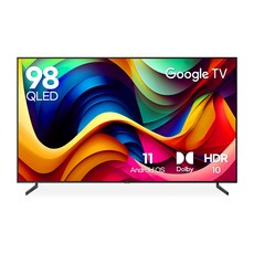 루컴즈 4K UHD QLED 구글 스마트 TV, T9803CKG, 방문설치, 무타공 벽걸이형(추가비용발생), 248.9cm(98인치)