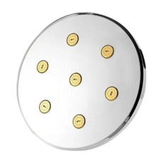 apex Innovation 增壓頂噴花灑 四分通用接口 ABS材質, 銀色 + 金色, 1個