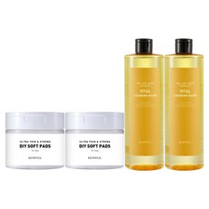 은율 옐로우씨드 테라피 바이탈 클렌징워터 500ml + 패드 70p 세트, 2세트