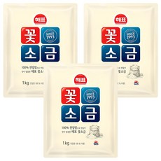 해표 꽃소금, 1kg, 3개
