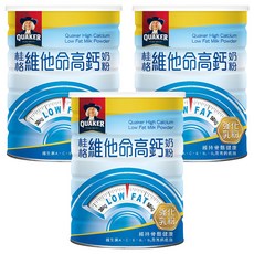 QUAKER 桂格 維他命高鈣奶粉, 825g, 3罐