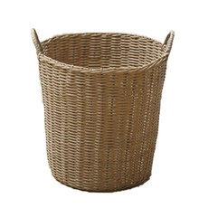 Liliy One 藤編風格大型洗衣籃 小, 米色, 1個
