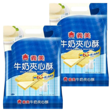 義美 夾心酥 牛奶, 400g, 2袋