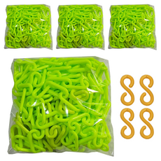 동광세이프티 형광 체인 + 플라스틱 연결고리, 4개, 혼합색상