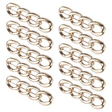 KHOOMIE 鏈條型胸針 自助縮腰調節夾 布夾 5W0942, 10個, 金色