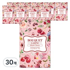 부케가르니 퍼퓸드 샤쉐 옷장방향제 본품, 2.3g, 30개, 블랙체리