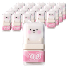 動物滾輪橡皮擦, 粉紅色, 24個