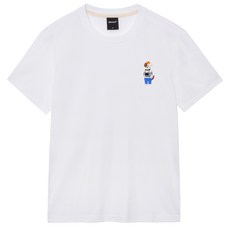 옥스타 남녀공용 미니미 포토그래퍼 브로독 자수 반팔 티셔츠 1TS005