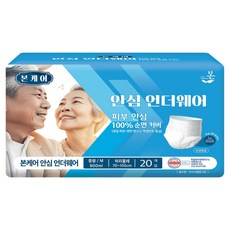 OCBON 本恩 男女通用 Boncare 純棉表層安心內褲型成人紙尿褲, 中型, 20入, 1個