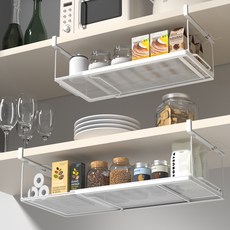 comet 層板下伸縮式收納整理架, 1個, 白色