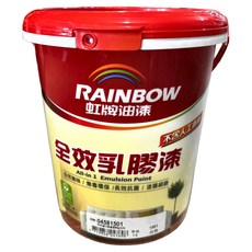 RAINBOW 虹牌油漆 458 全效乳膠漆 平光 1501白色 室內牆面乳膠漆, 1桶, 3785ml