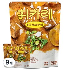 휘카레 한남동 비프양송이카레 순한맛, 180g, 9개